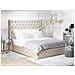 Letto Imbottito In Velluto Beige Con Contenitore 160 X 200 Cm Lubbon - Foto miniatura 2