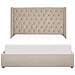 Letto Imbottito In Velluto Beige Con Contenitore 160 X 200 Cm Lubbon - Foto miniatura 7