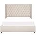 Letto Imbottito In Velluto Beige Con Contenitore 160 X 200 Cm Lubbon - Foto miniatura 6