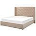 Letto Imbottito In Velluto Beige Con Contenitore 160 X 200 Cm Lubbon - Foto miniatura 12