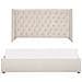 Letto Imbottito In Velluto Beige Con Contenitore 160 X 200 Cm Lubbon - Foto miniatura 3