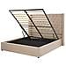 Letto Imbottito In Velluto Beige Con Contenitore 160 X 200 Cm Lubbon - Foto miniatura 16