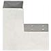 Connettore Per Pali A Forma Di L In Metallo Zincato 81x81 Mm - Foto miniatura 2