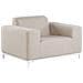 Set 2 Poltrone Con Rivestimento In Tessuto Beige E Struttura Bianca Rovigo - Foto miniatura 11