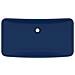 Lavabo Lusso Rettangolare Blu Scuro Opaco 71x38 cm in Ceramica - Foto miniatura 3