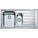 Lavello NEX651 SX 1 Vasca e 1 Vaschino Gocciolatoio a Sinistra Dimensioni 100 x 51 cm Colore Inox Satinato Serie Neptune - Foto miniatura 5
