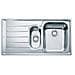 Lavello NEX651 SX 1 Vasca e 1 Vaschino Gocciolatoio a Sinistra Dimensioni 100 x 51 cm Colore Inox Satinato Serie Neptune - Foto miniatura 1