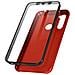 Cover Xiaomi Redmi Note 8 / 8 2021 Retro Rigido E Fronte Flessibile - Rossa - Foto miniatura 1