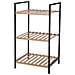 Scaffale Da Bagno Con 3 Ripiani, Bambù, Scaffale Per Utensili Su Telaio In Metallo - Foto miniatura 1