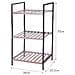 Scaffale Da Bagno Con 3 Ripiani, Bambù, Scaffale Per Utensili Su Telaio In Metallo - Foto miniatura 2
