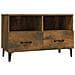 Mobile Porta Tv Rovere Fumo 80x36x50 Cm In Legno Multistrato - Foto miniatura 2