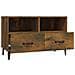 Mobile Porta Tv Rovere Fumo 80x36x50 Cm In Legno Multistrato - Foto miniatura 7