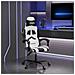Sedia Da Gaming Bianco E Nero In Similpelle - Foto miniatura 3