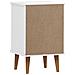 Comodino Bianco 40x35x65 Cm In Legno Massello Di Pino - Foto miniatura 7