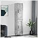 Credenza Grigio Cemento 34,5x34x180 Cm In Legno Multistrato - Foto miniatura 1