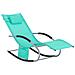 Sdraio Da Giardino Poltrona A Dondolo Con Poggiatesta E Taschina Blu Ogs28-tb - Foto miniatura 1