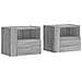 Comodini a Muro 2 pz Grigio Sonoma 45x30x35 cm - Foto miniatura 2