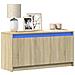 Mobile Porta Tv Con Led Rovere Sonoma 100x34x50cm In Truciolato - Foto miniatura 1