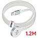 Caricabatterie Magnetico Per Apple Watch Connettore Usb-c Cavo 1,2m, Bianco - Foto miniatura 2