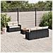 Set Divano da Giardino 6 pz con Cuscini Nero in Polyrattan - Foto miniatura 4
