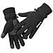 Guanti Da Ciclismo Invernali - Guanti Touchscreen Termici Antivento Per Lo Sci Black - Foto miniatura 5