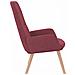 Sedia Relax Rosso Vino in Tessuto - Foto miniatura 5