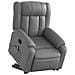 Poltrona Alzapersona Reclinabile Massaggio Grigio Similpelle - Foto miniatura 3