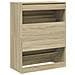 Scarpiera 2 Cassetti Ribaltabili Rovere Sonoma 80x42x108 Cm - Foto miniatura 7