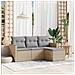 Lusso Casadino -  Set Divano Da Giardino 4 Pz Con Cuscini Beige Misto Polyrattan - Foto miniatura 8