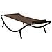 Lettino Da Giardino Marrone 200x90 Cm In Acciaio - Foto miniatura 1