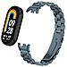 Cinturino In Acciaio Inossidabile Solido Compatibile Con Xiaomi 9, Bracciale A Tre Perle, Colore Grigio Scuro, Design Elegante E Resistente Grey - Foto miniatura 3