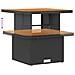 Set di Divano da Giardino  8 Pezzi con Cuscini Rattan Nero Acacia, Set di Pranzo da Giardino  3 Pezzi con Cuscini Rattan Nero Acacia - Foto miniatura 5