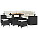 Set Divano Giardino 8 Pezzi con Cuscini Nero Polyrattan Acacia, Set Vendita Giardino 3 Pezzi con Cuscini Nero Polyrattan Acacia - Foto miniatura 1