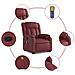 Poltrona Alzapersone Massaggi Reclinabile Rosso Vino Similpelle - Foto miniatura 8