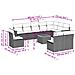 Set Divani da Giardino 11 pz con Cuscini in Polyrattan Grigio - Foto miniatura 8