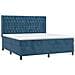 Letto a Molle con Materasso e LED Blu Scuro 180x200 cm - Foto miniatura 4