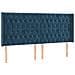 Letto a Molle con Materasso e LED Blu Scuro 180x200 cm - Foto miniatura 7