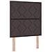Letto con Box Spring con Materasso & Panchina Marrone Scuro 80x200 cm Tessuto - Foto miniatura 7