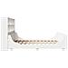 Letto Libreria senza Materasso Bianco 180x200 cm Legno Massello - Foto miniatura 5