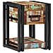 Comodini 2 pz 40x40x40 cm Legno massello di recupero - Foto miniatura 4
