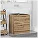 Mobile lavabo Rovere artigianale 59x37x59 cm Legno ingegnerizzato - Foto miniatura 4