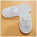 Pantofole Bianche Da Sposa Con Scritta 'bride' Per Feste Di Addio Al Nubilato Silver - Foto miniatura 2