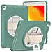 Custodia Per Ipad Air 2/air 1/pro 9.7” Con Supporto Girevole Verde - Foto miniatura 1