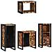 Set di mobili per il bagno 4 pcs Legno massello riciclato - Foto miniatura 1
