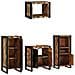 Set di mobili per il bagno 4 pcs Legno massello riciclato - Foto miniatura 3