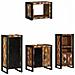 Set di mobili per il bagno 4 pcs Legno massello riciclato - Foto miniatura 8