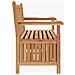 Panca da Giardino con Contenitore Marrone 114 x 60 x 90 cm - Foto miniatura 6