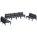 Set Divano da Giardino 8 pcs Antracite Acciaio - Foto miniatura 1