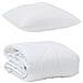 Set di piumini con cuscino 2 pcs Bianco 155 x 200 cm Microfibra - Foto miniatura 1