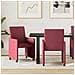 Sedie da Pranzo con Ruote 2 pcs Rosso vino 57 x 66 x 94 cm - Foto miniatura 2